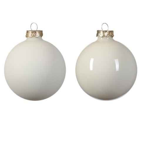 SFERA VETRO D.8CM. BIANCO MATT 2